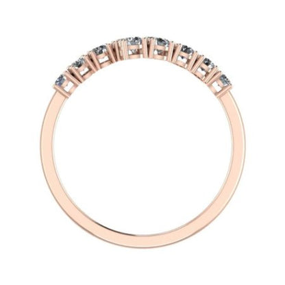 Anthea Split Bar Trendy Moissanite Wedding Ring rosegold