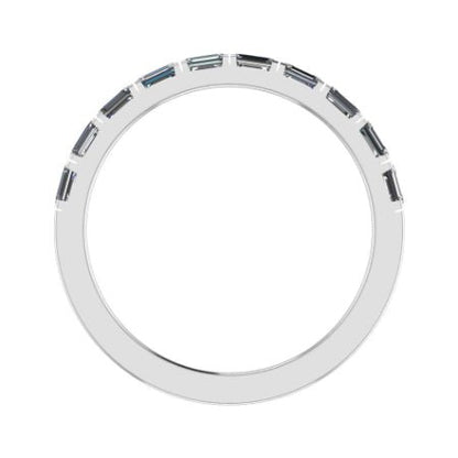 Anya Baguette Trendy Moissanite Wedding Ring whitegold