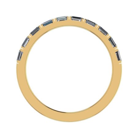 Anya Baguette Trendy Moissanite Wedding Ring yellowgold