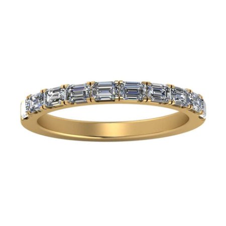 Anya Baguette Trendy Moissanite Wedding Ring yellowgold