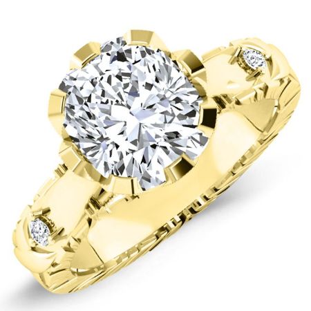 Arbor Cushion Moissanite Bridal Set yellowgold