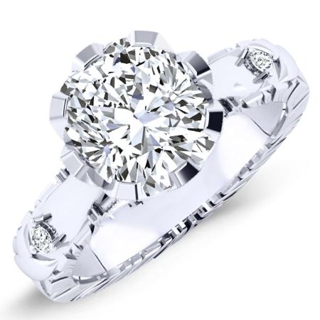 Arbor Cushion Moissanite Bridal Set whitegold