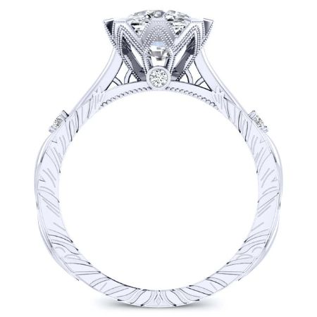 Arbor Cushion Moissanite Bridal Set whitegold