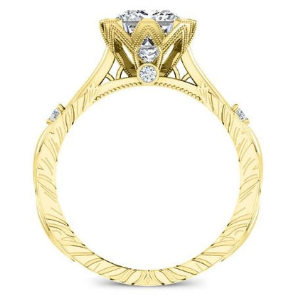Arbor Princess Moissanite Bridal Set yellowgold