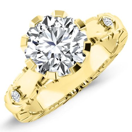 Arbor Round Moissanite Bridal Set yellowgold