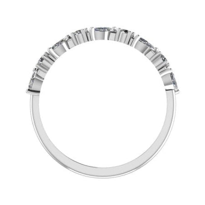 Ardith Trendy Diamond Wedding Ring whitegold