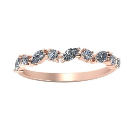 Ardith Trendy Moissanite Wedding Ring rosegold