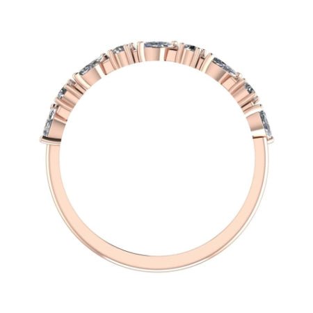 Ardith Trendy Moissanite Wedding Ring rosegold