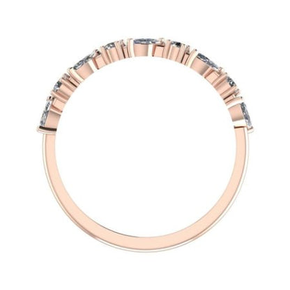 Ardith Trendy Moissanite Wedding Ring rosegold