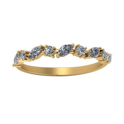 Ardith Trendy Moissanite Wedding Ring yellowgold