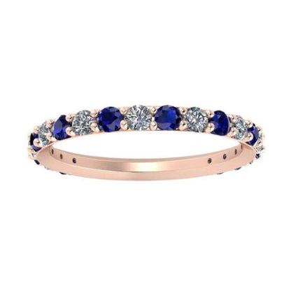 Ashby Trendy Moissanite Wedding Ring rosegold