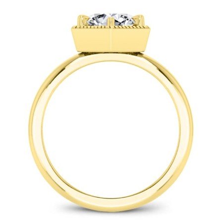 Aspen Diamond Matching Band Only (engagement Ring Not Included) For Ring With Cushion Center yellowgold