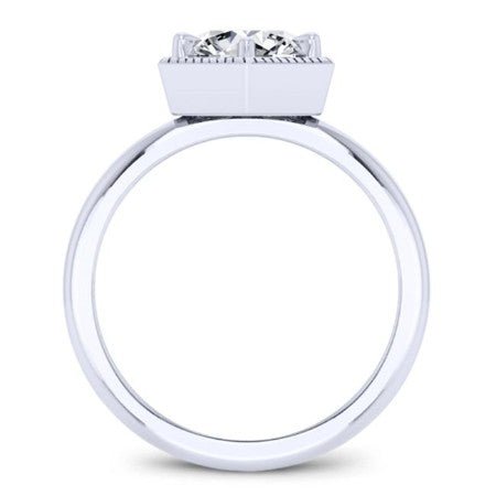 Aspen Diamond Matching Band Only (engagement Ring Not Included) For Ring With Cushion Center whitegold