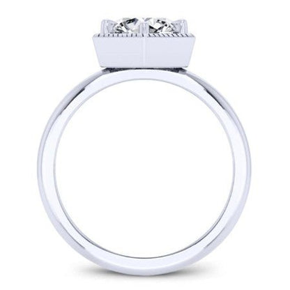 Aspen Diamond Matching Band Only (engagement Ring Not Included) For Ring With Cushion Center whitegold