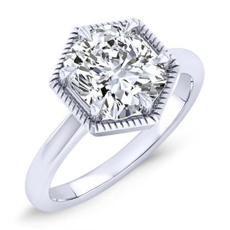Aspen Diamond Matching Band Only (engagement Ring Not Included) For Ring With Cushion Center whitegold