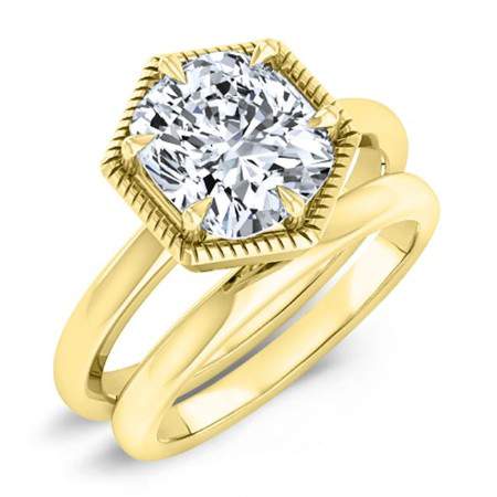 Aspen Diamond Matching Band Only (engagement Ring Not Included) For Ring With Cushion Center yellowgold