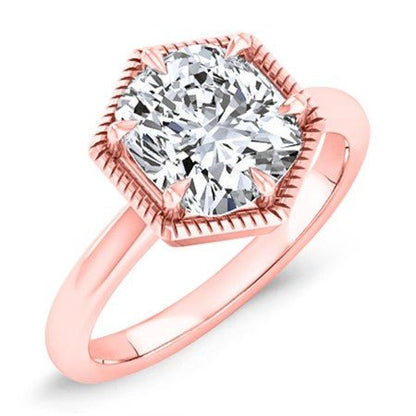 Aspen Diamond Matching Band Only (engagement Ring Not Included) For Ring With Cushion Center rosegold