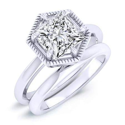 Aspen Diamond Matching Band Only (engagement Ring Not Included) For Ring With Princess Center whitegold