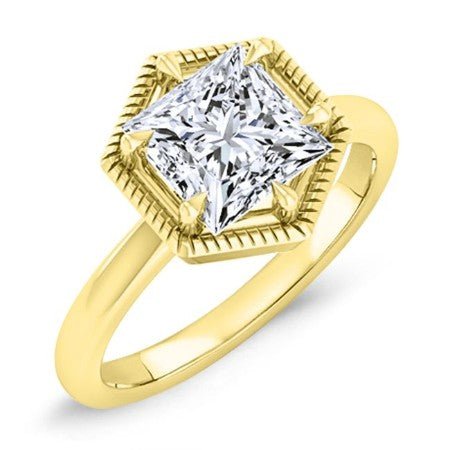 Aspen Diamond Matching Band Only (engagement Ring Not Included) For Ring With Princess Center yellowgold