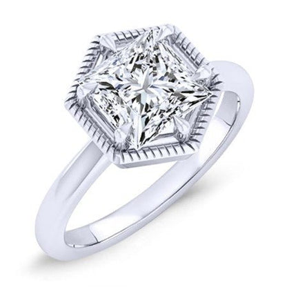 Aspen Diamond Matching Band Only (engagement Ring Not Included) For Ring With Princess Center whitegold