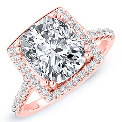 Aster Cushion Diamond Bridal Set (Lab Grown Igi Cert) rosegold