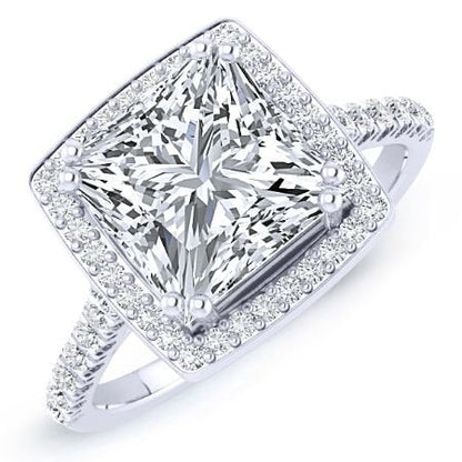 Aster Diamond Matching Band Only (engagement Ring Not Included) For Ring With Princess Center whitegold
