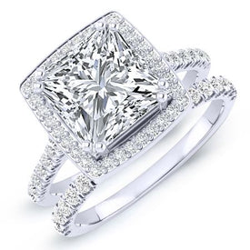 Aster Diamond Matching Band Only (engagement Ring Not Included) For Ring With Princess Center whitegold