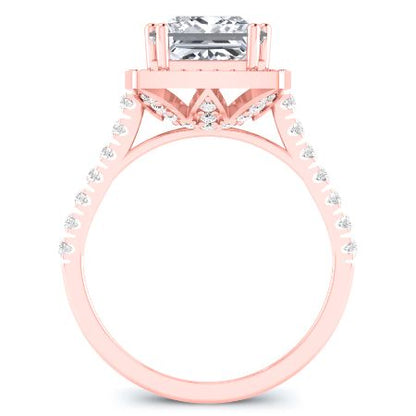 Aster Diamond Matching Band Only (engagement Ring Not Included) For Ring With Princess Center rosegold