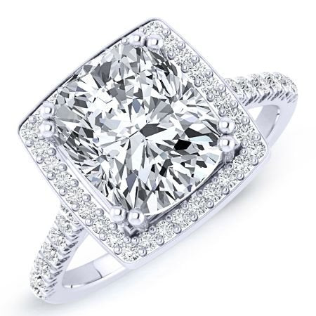 Aster Diamond Matching Band Only (engagement Ring Not Included) For Ring With Cushion Center whitegold