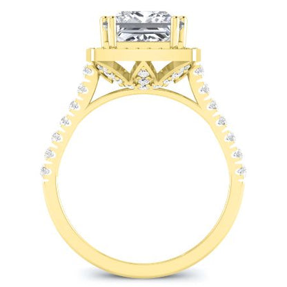 Aster Princess Moissanite Bridal Set yellowgold