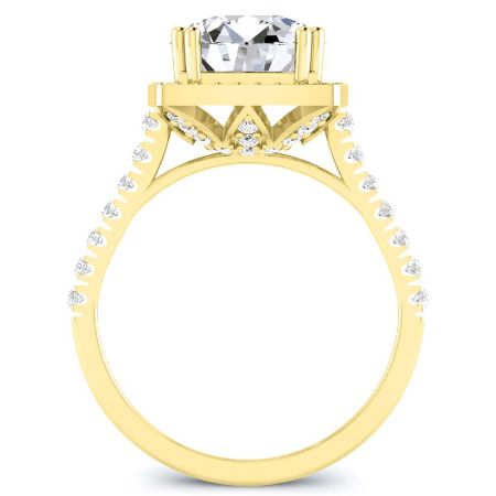 Aster Round Moissanite Bridal Set yellowgold