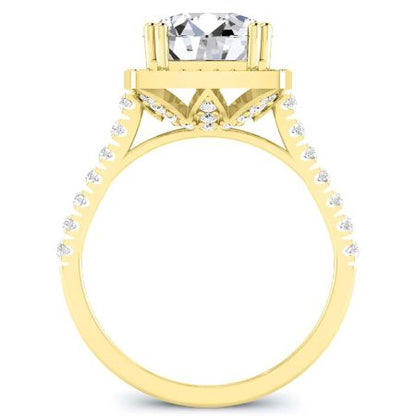 Aster Round Moissanite Bridal Set yellowgold