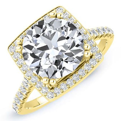 Aster Round Moissanite Bridal Set yellowgold