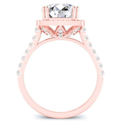 Aster Round Moissanite Bridal Set rosegold