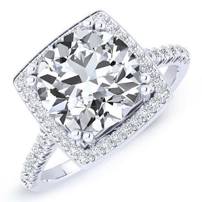 Aster Round Moissanite Bridal Set whitegold