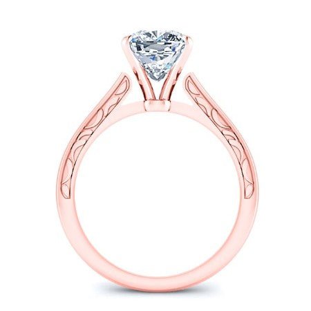 Astilbe Cushion Moissanite Bridal Set rosegold