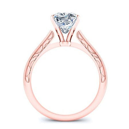 Astilbe Cushion Moissanite Bridal Set rosegold