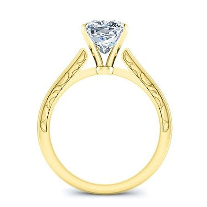 Astilbe Cushion Moissanite Bridal Set yellowgold