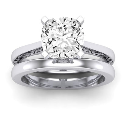 Astilbe Diamond Matching Band Only (does Not Include Engagement Ring)  For Ring With Cushion Center whitegold