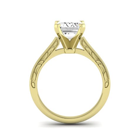 Astilbe Emerald Moissanite Bridal Set yellowgold