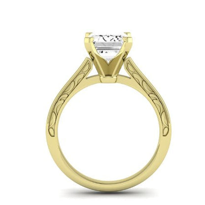 Astilbe Emerald Moissanite Bridal Set yellowgold