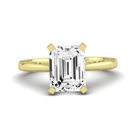 Astilbe Emerald Moissanite Bridal Set yellowgold
