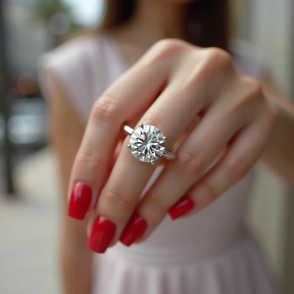Astilbe - GIA Natural Round Diamond Engagement Ring - BeverlyDiamonds