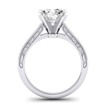 Astilbe Diamond Matching Band Only (does Not Include Engagement Ring)  For Ring With Oval Center whitegold