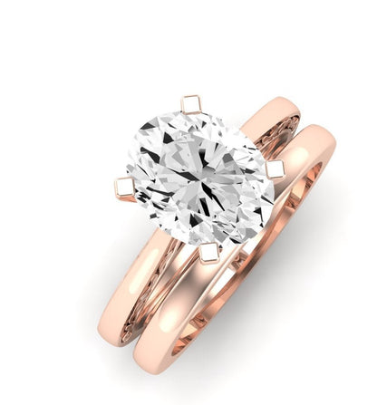Astilbe Oval Moissanite Bridal Set rosegold