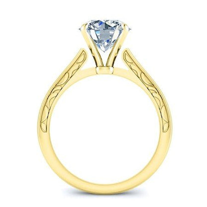 Astilbe Round Moissanite Bridal Set yellowgold