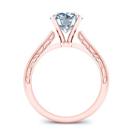 Astilbe Round Moissanite Bridal Set rosegold