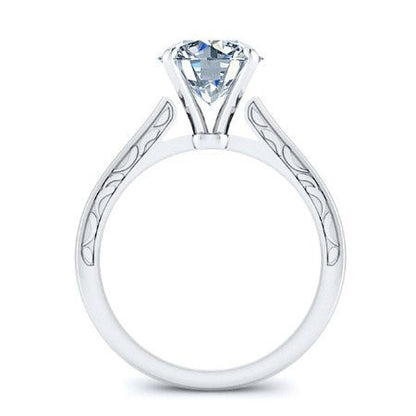 Astilbe Round Moissanite Bridal Set whitegold