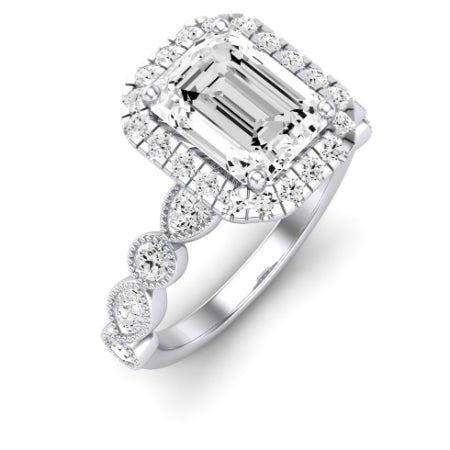 Aubretia Emerald Diamond Bridal Set (Lab Grown Igi Cert) whitegold