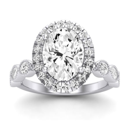 Aubretia Oval Diamond Bridal Set (Lab Grown Igi Cert) whitegold